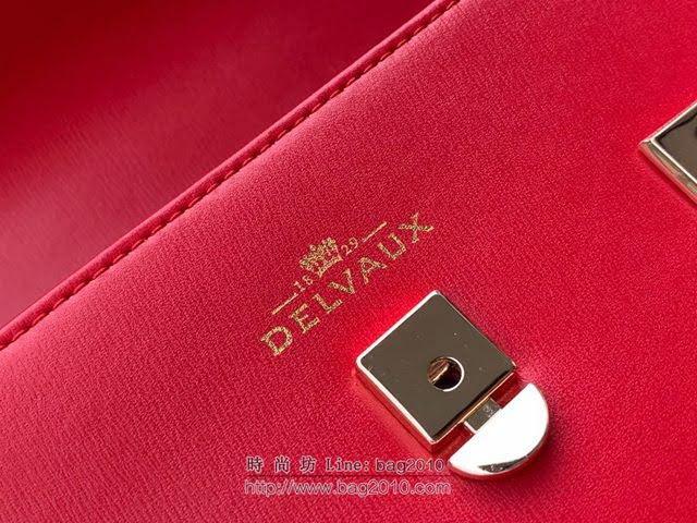DELVAUX女包 比利時品牌 Tempete手袋 柔軟牛皮 德爾沃女手提包 Mini號手拎包 TP0020大紅  fcs1223